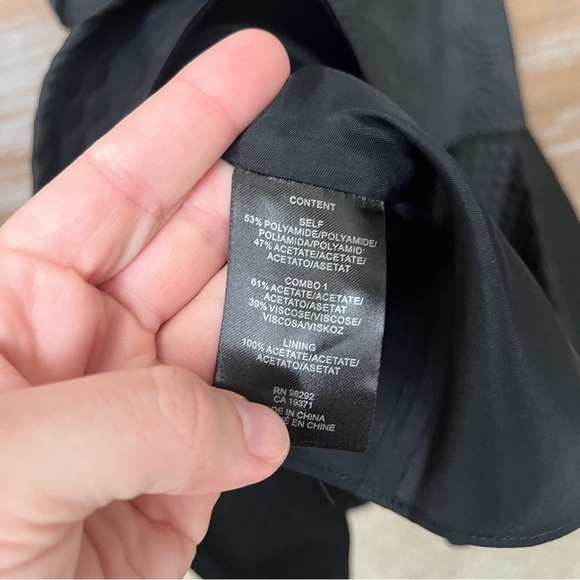 Tibi Quilted Matlasse Satin Binding Dress Black Career Work Wear Preppy Womens 4 - Picture 5 of 6